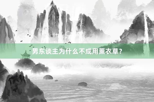 男东谈主为什么不成用薰衣草？